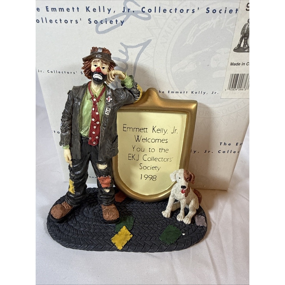 Emmett Kelly Jr Collectors Society Figurine 1998 Flambro Clown Boxed Willie